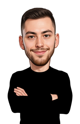 Aleksa Pecelj caricature