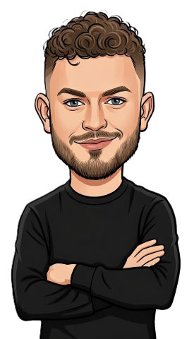 Evan Lunda caricature