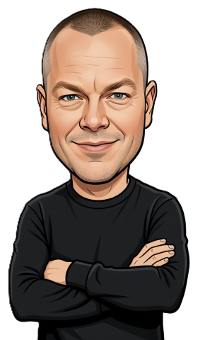 Scott Frost caricature