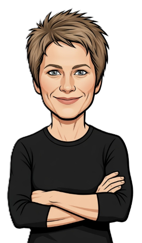 Gerda Hofstatter Gregerson caricature