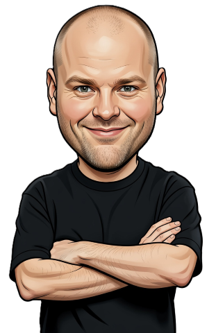 Larry Nevel caricature